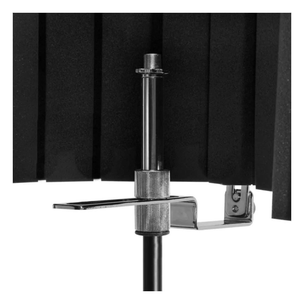 On-Stage ASMS4730 18.5" x 12" Isolation Acoustic Shield - Black & Chrome - Image 3