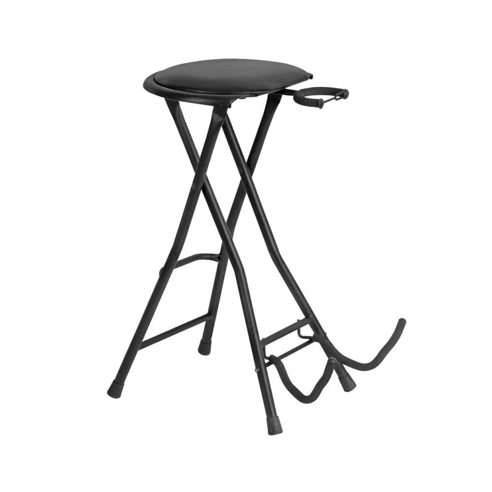 On-Stage DT7500 Guitarist Stool With Foot Rest - Black