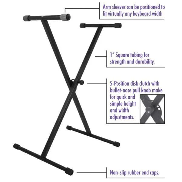 On-Stage KS7190 Single-X Keyboard Stand - Open Box - Image 2