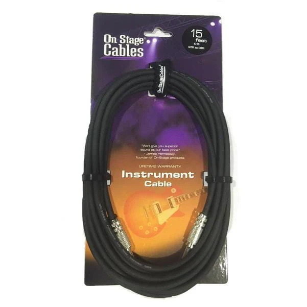 Onstage Hot Wires Guitar Instrument Cables - 15ft