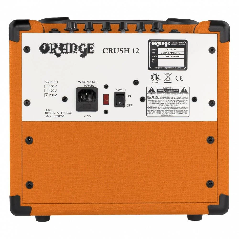 Orange Crush 12 12w Single Channel Solid State Combo Guitar Amplifier - Image 5