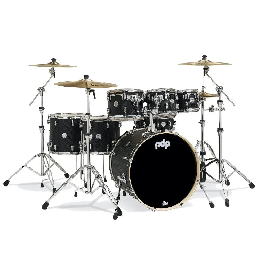 Pacific Drums And Percussion PDCM2217CF 7 Pcs Carbon Fiber Acoustic Drum Kit