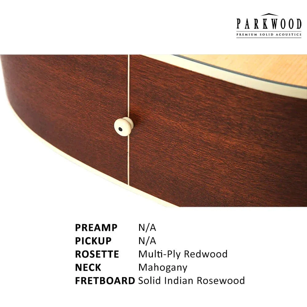 Parkwood S23 GT Modern Concert Acoustic Guitar with Gigbag - Image 4