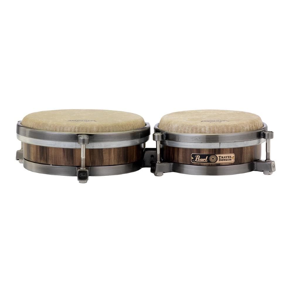 Pearl PTB785 7 & 8.5 Inch Travel Bongos- Caramel Brown - Image 2