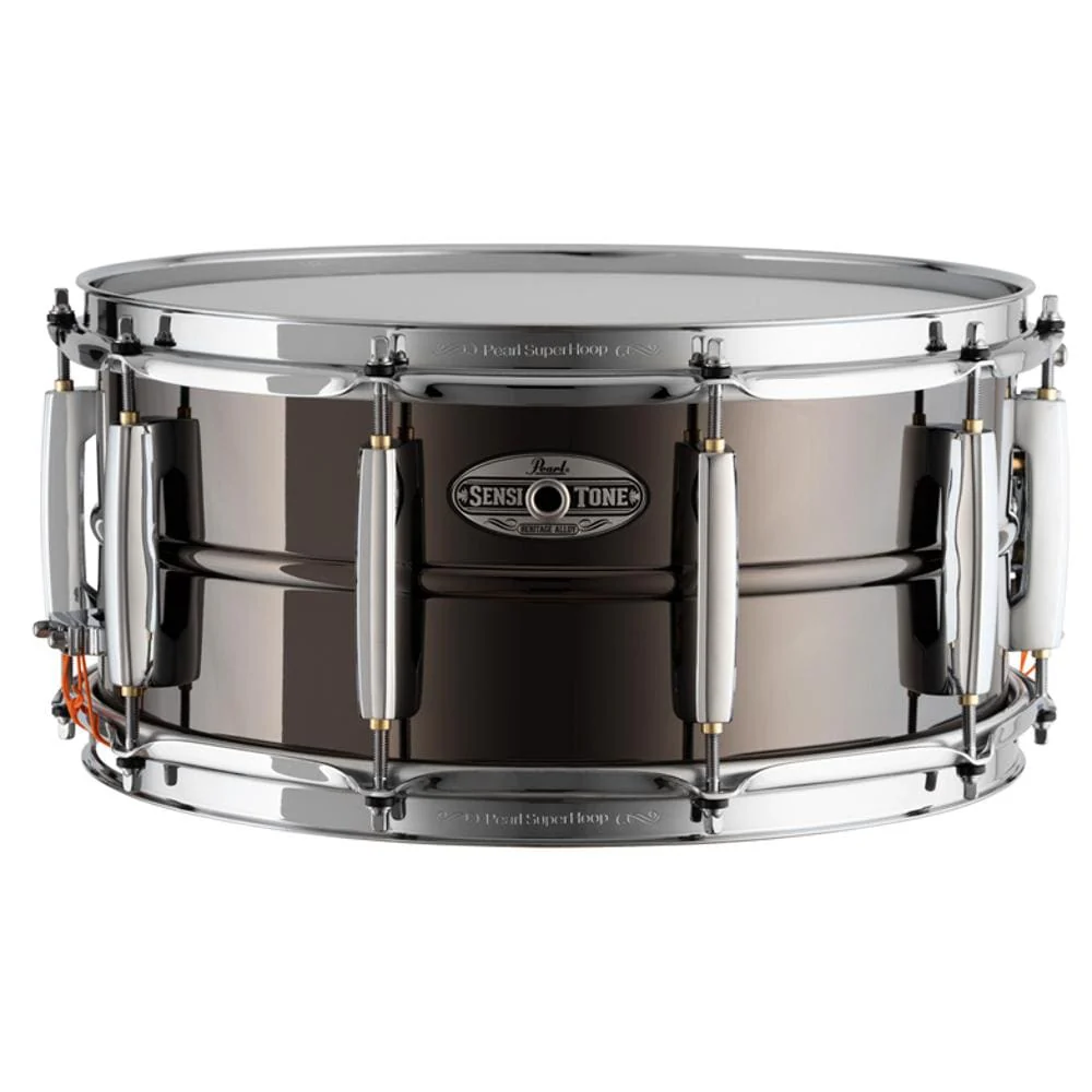 Pearl Sensitone Heritage Alloy Black Nickel Over Brass Shell Snare Drum - Image 2