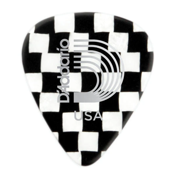Planet Waves Checkerboard Celluloid Light 10 Guitar Picks - Pack