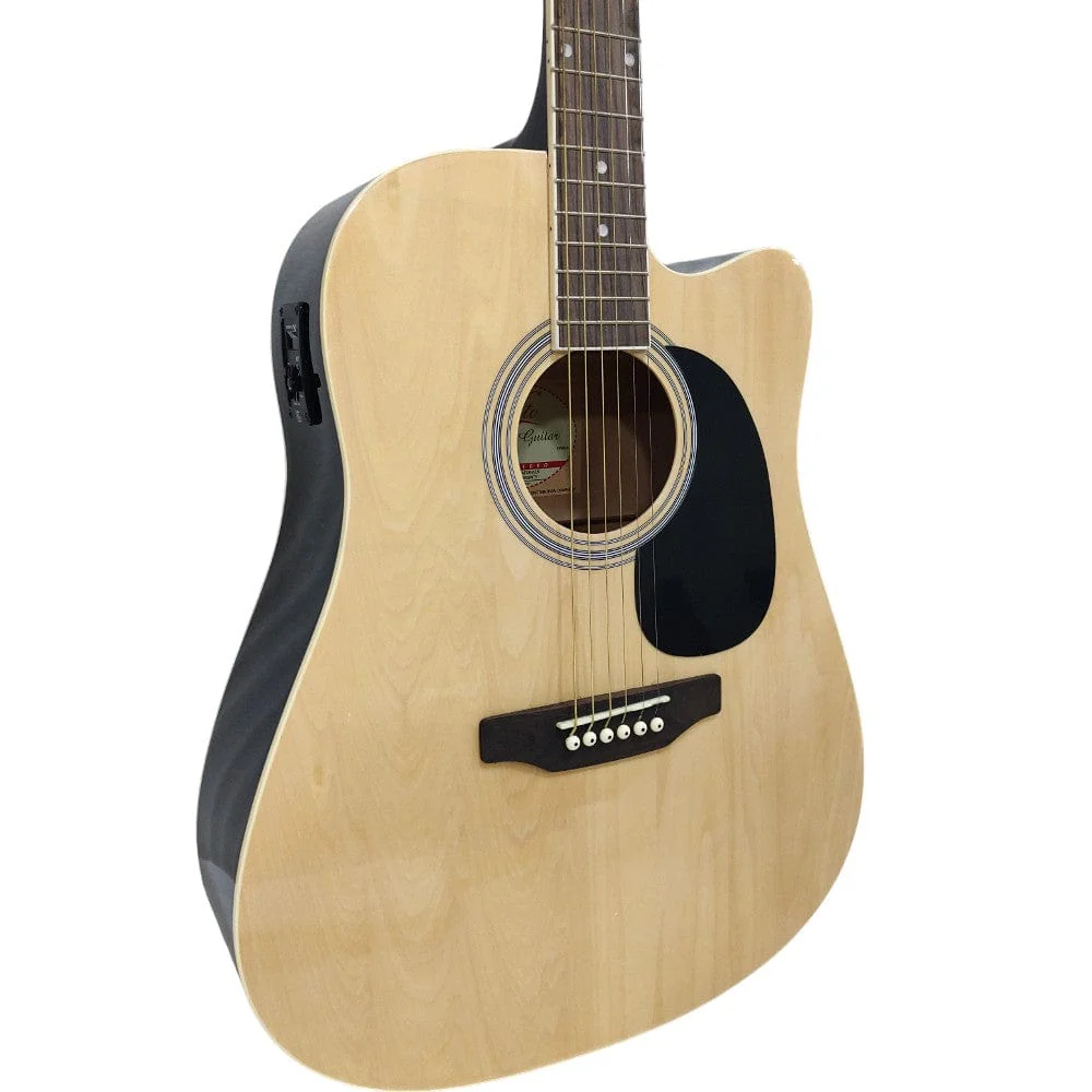 Pluto PA41CE-101 Cutaway Electro Acoustic Guitar - Image 2