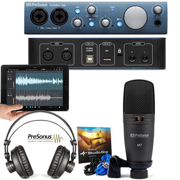 PreSonus AudioBox iTwo Studio Audio Interface Bundle With Presonus Eris E3.5 Monitor Speakers And Instrument Cables - Image 4