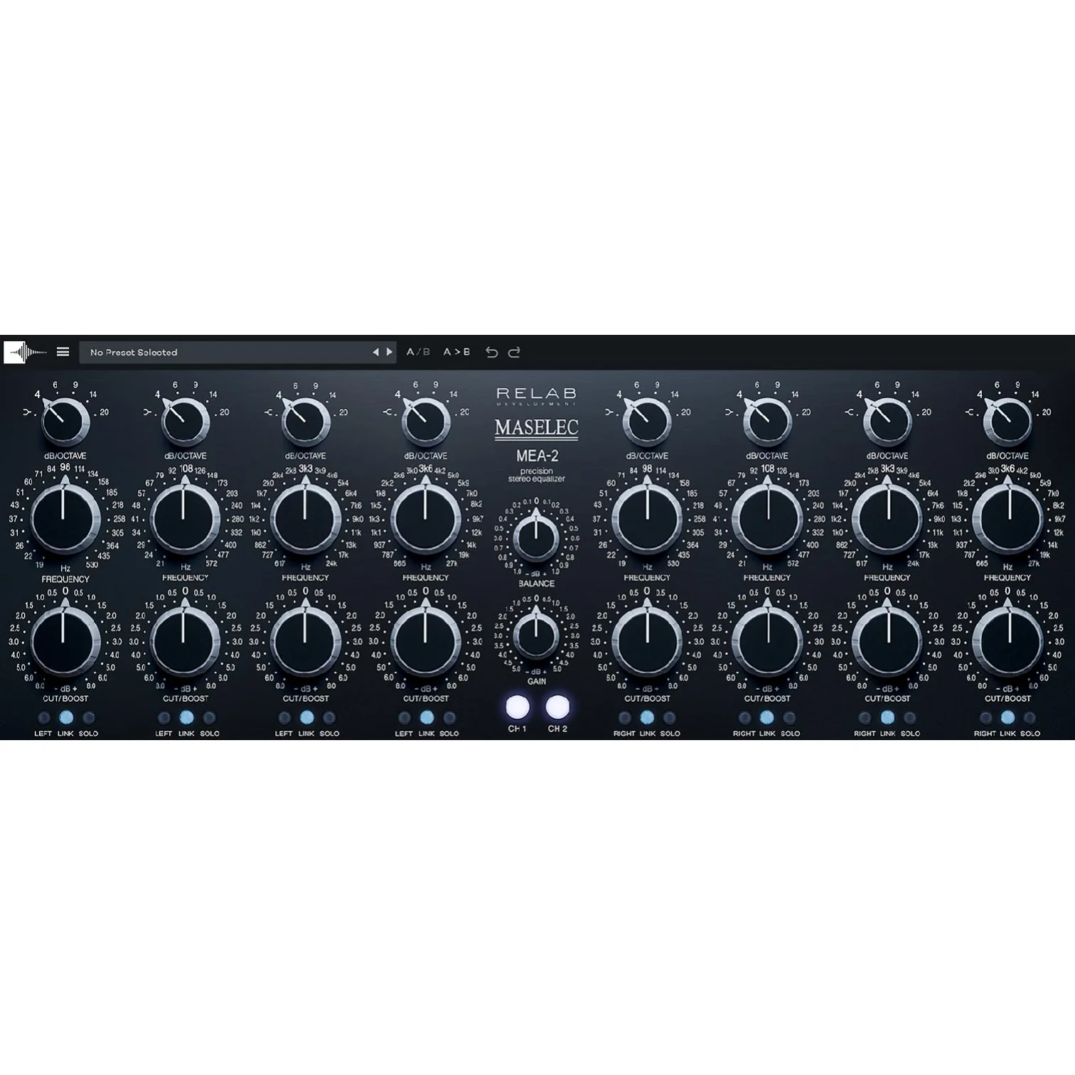 Relab Maselec MEA-2 Precision Stereo EQ – Professional Audio Software & Plugin