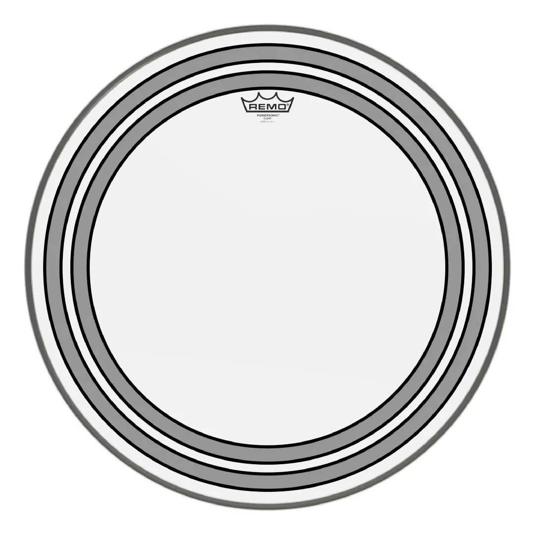 Remo PW-1322-00 22" Bass Drum Head Powersonic Clear