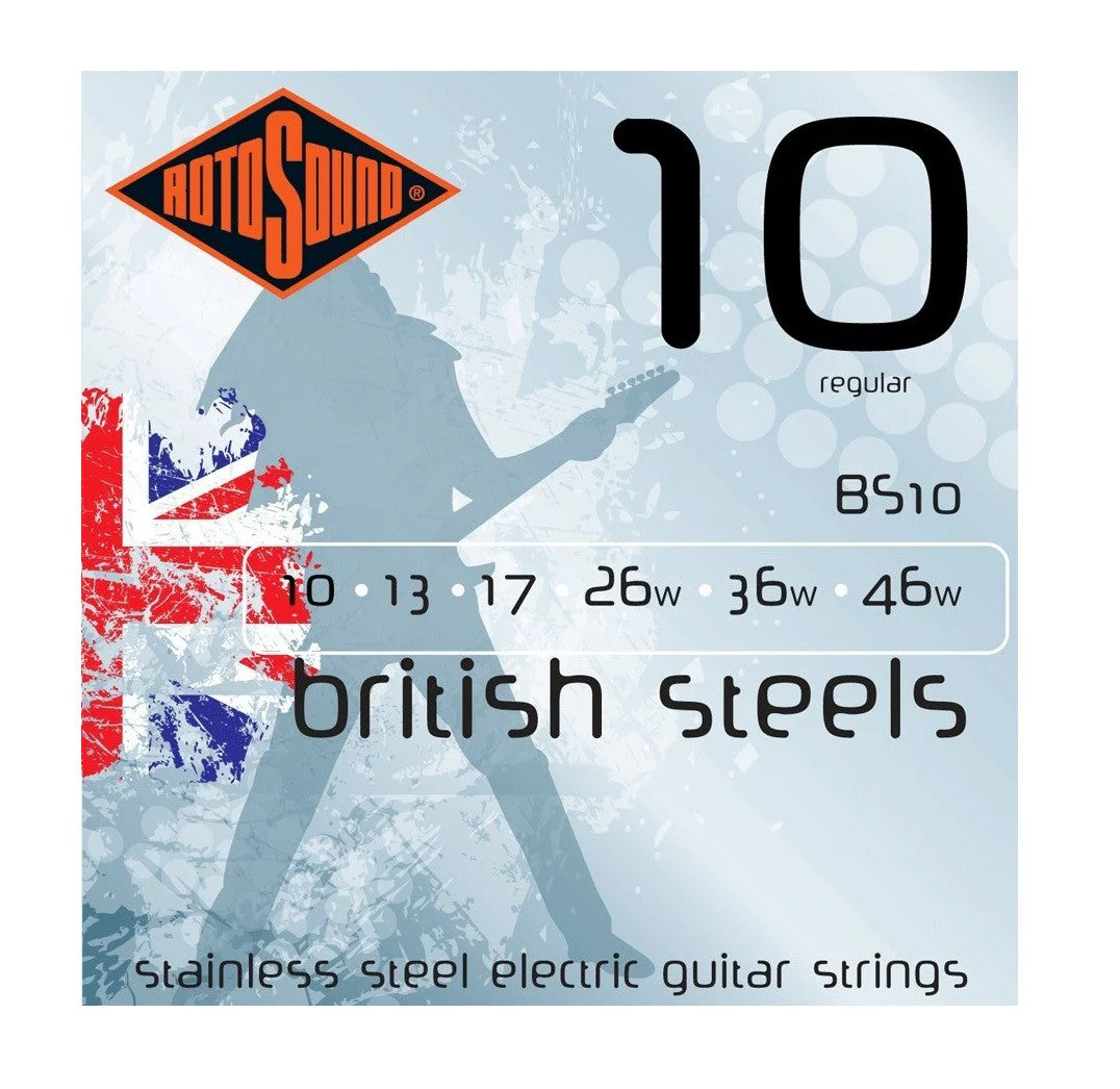 Rotosound BS10 British Steels Gauge Electric Guitar Strings - 10-46