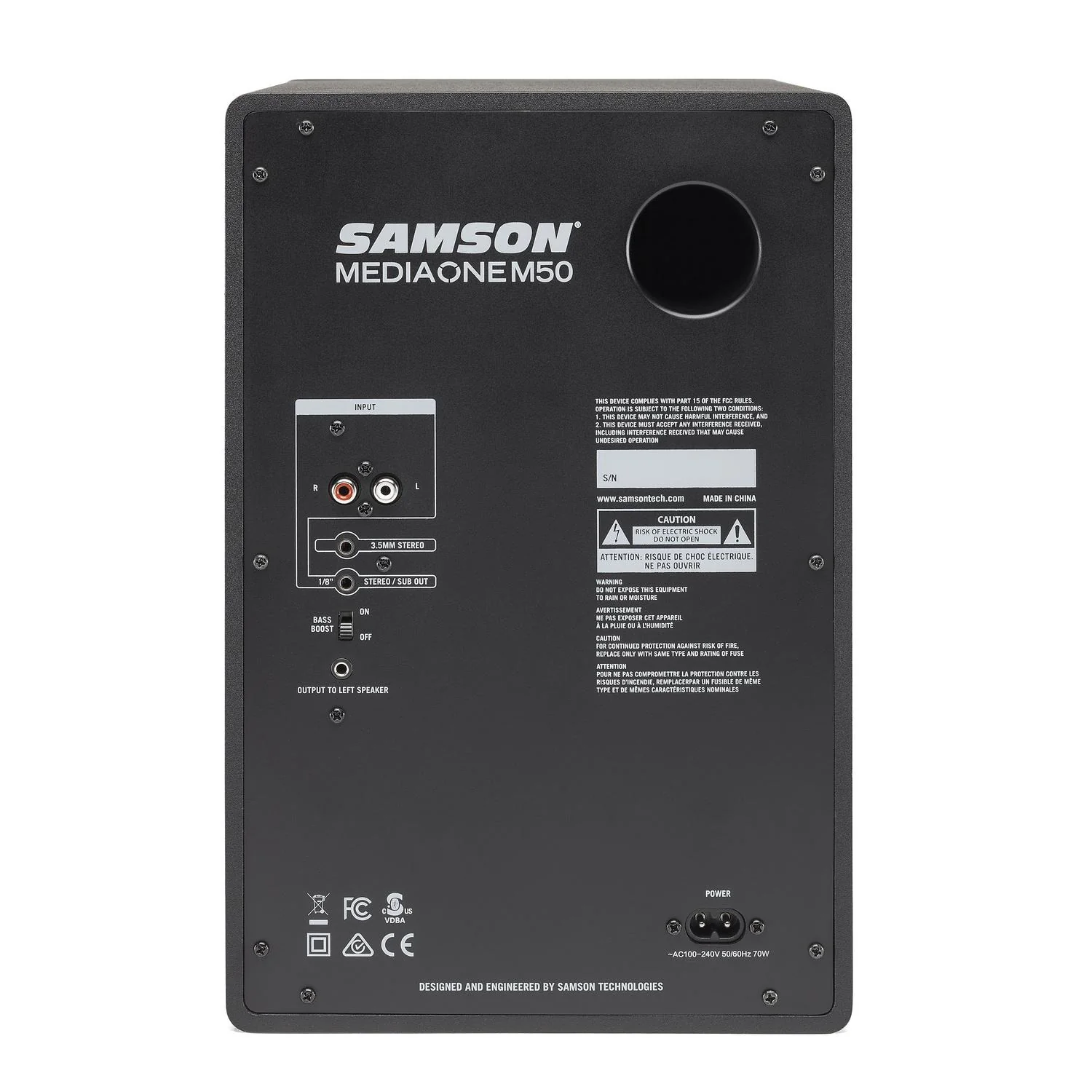 Samson MediaOne M50 Powered Studio Monitors (Pair) - Image 3