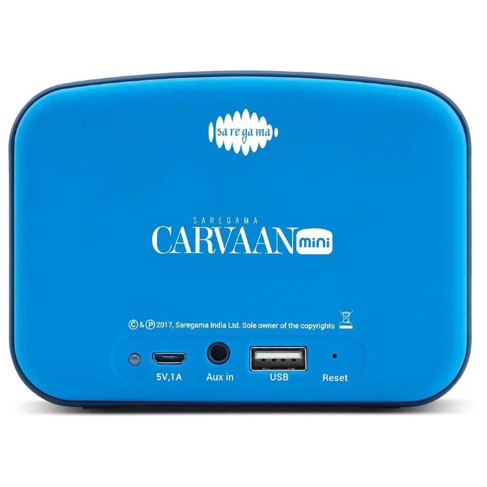 Saregama Carvaan Mini MS Subbulakshmi- Portable Music Player With Bluetooth/FM/AM/AUX- Aqua Blue - Image 5