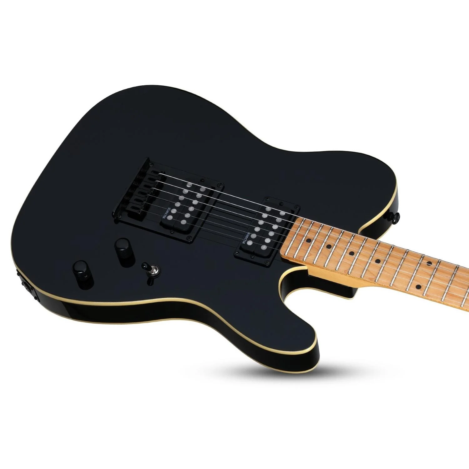 Schecter PT Electric Guitar - Black High Gloss - Image 5