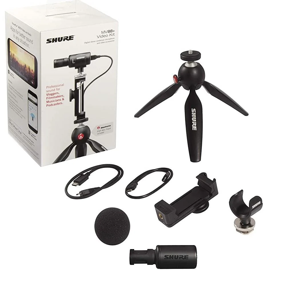 Shure MV88 Plus Video Kit With Digital Stereo Condenser Microphone- Black - Image 7