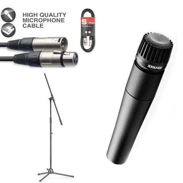 Shure SM57-LC Instrument/Vocal Microphone Bundle
