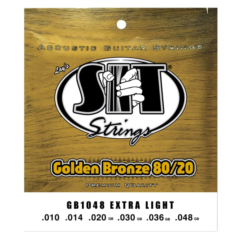 SIT Strings GB1048 Extra Light Golden Bronze 80/20 Acoustic Guitar Strings