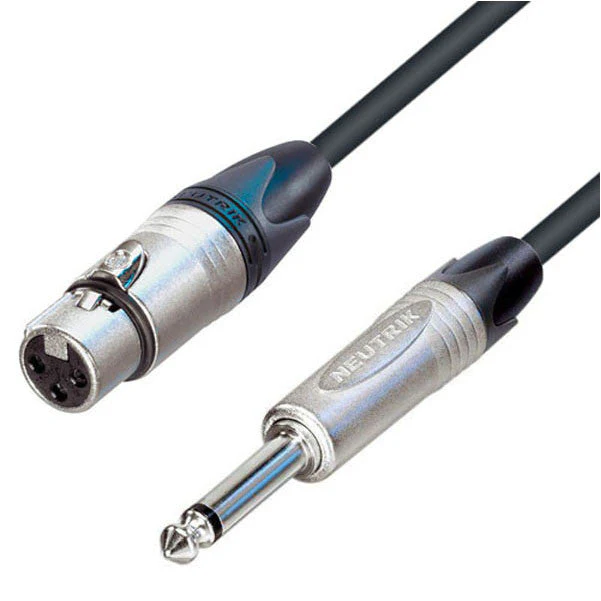 Spectra Cable -Neutrik Connectors 1.5 Meter Female XLR -1/4inch Jack Mono