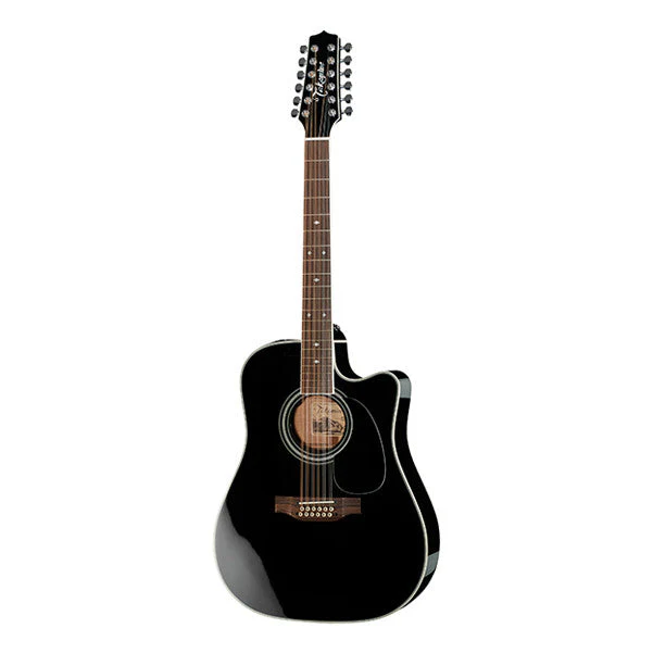 Takamine EF381SC Dreadnought Cutaway Electro Acoustic Guitar - Black High Gloss