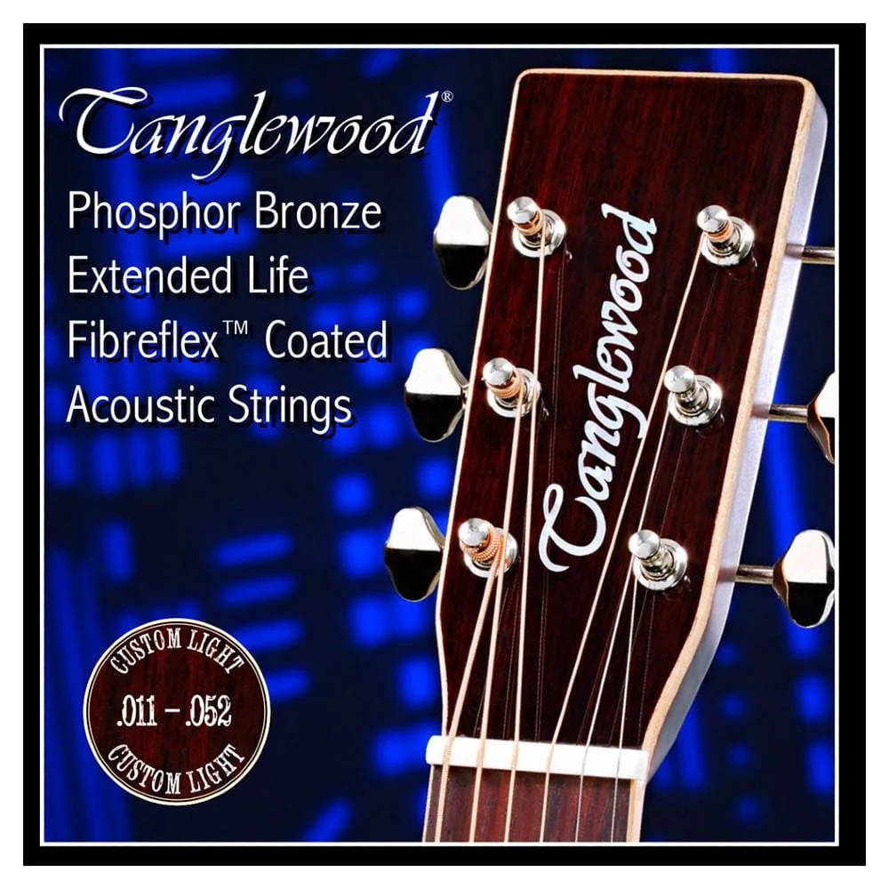 Tanglewood TWGS11 Coated Acoustic Guitar Strings - Custom Light - 0.11-0.52