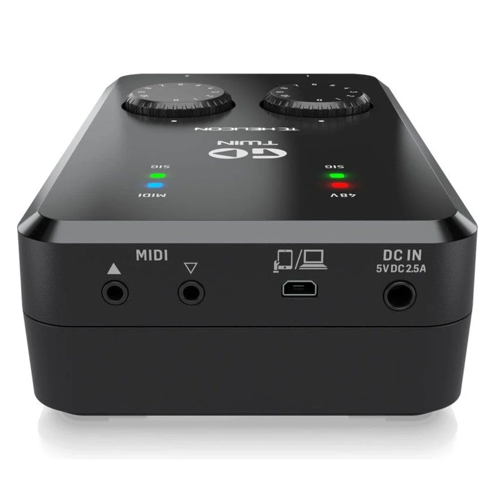 TC Helicon GO TWIN High Definition 2-Channel Audio MIDI Interface For Mobile Devices - Image 2