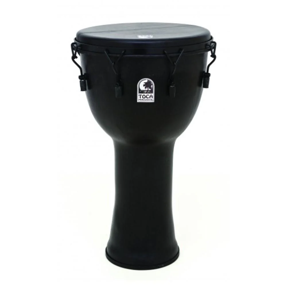 Toca SFDMX-14BMB Freestyle Mechanically Tuned 14 Inch Djembe With Bag - Black Mamba