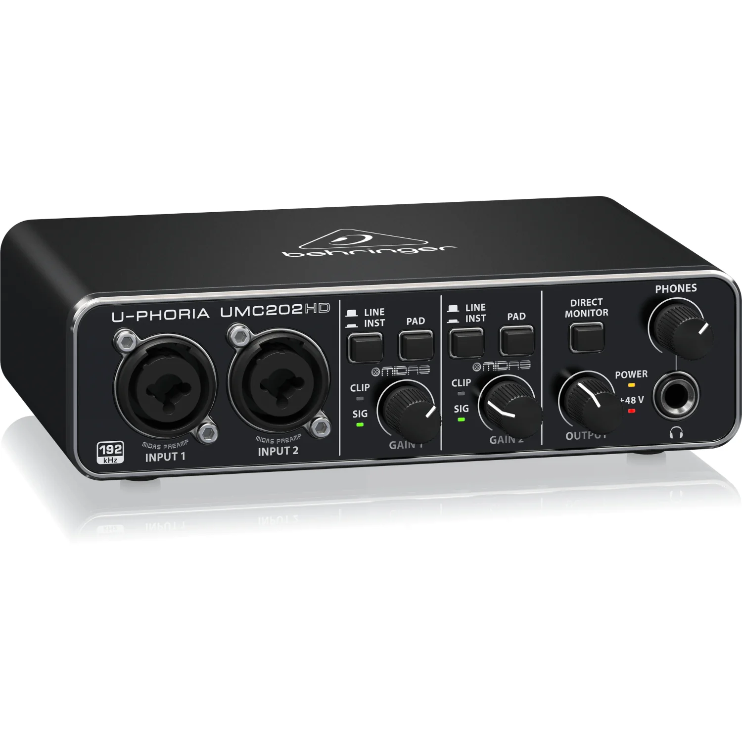 Behringer U-PHORIA UMC202HD Audio Interface with Midas Pre Amplifier - Image 2