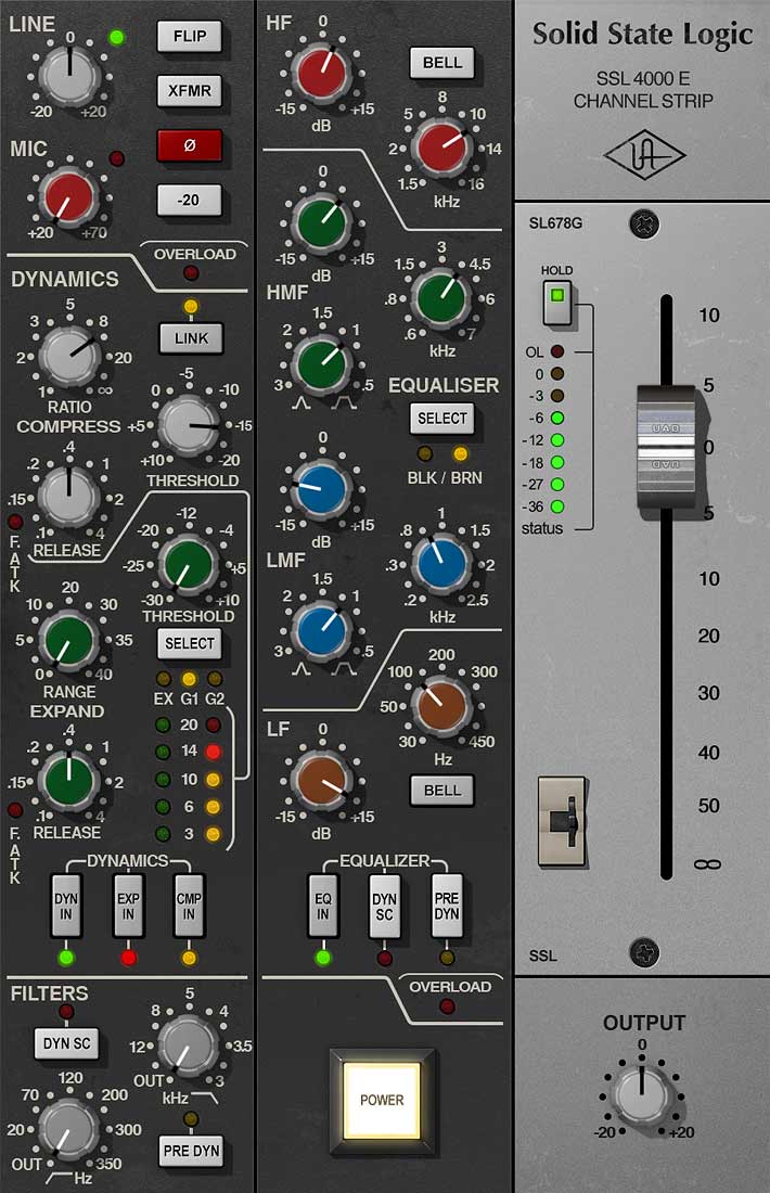 UAD SSL 4000 E Channel Strip Audio Plug-in