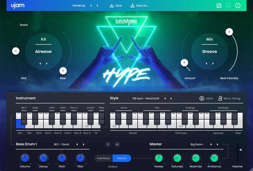 UJAM HYPE: Drum Machine – Professional Audio Software & Plugin
