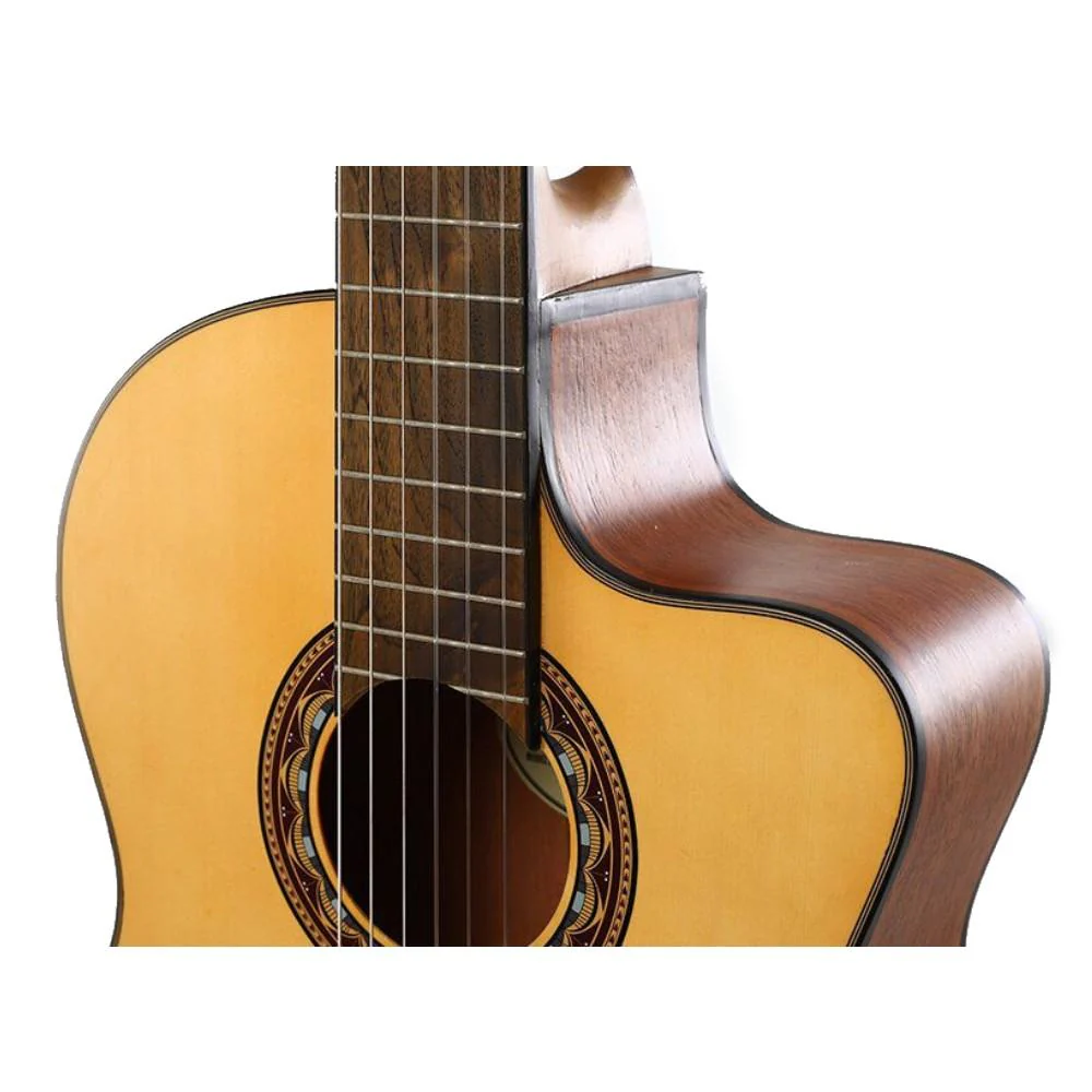 Valencia VC304CET 4/4 Size 300 Series Cutaway Semi Acoustic Classical Guitar With Truss Rod - Image 3