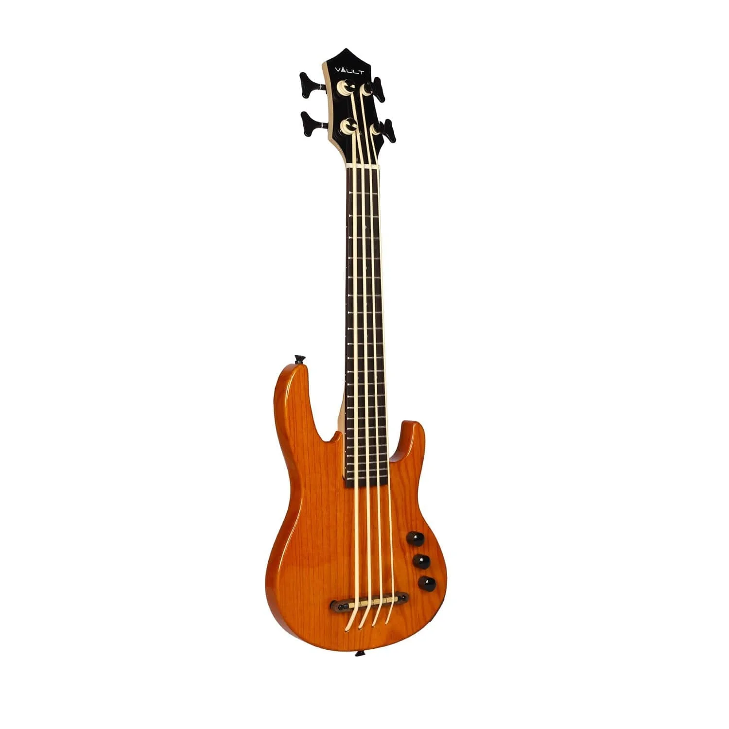 Vault 4-String Electric Bass Ukulele - Natural Gloss - Image 3