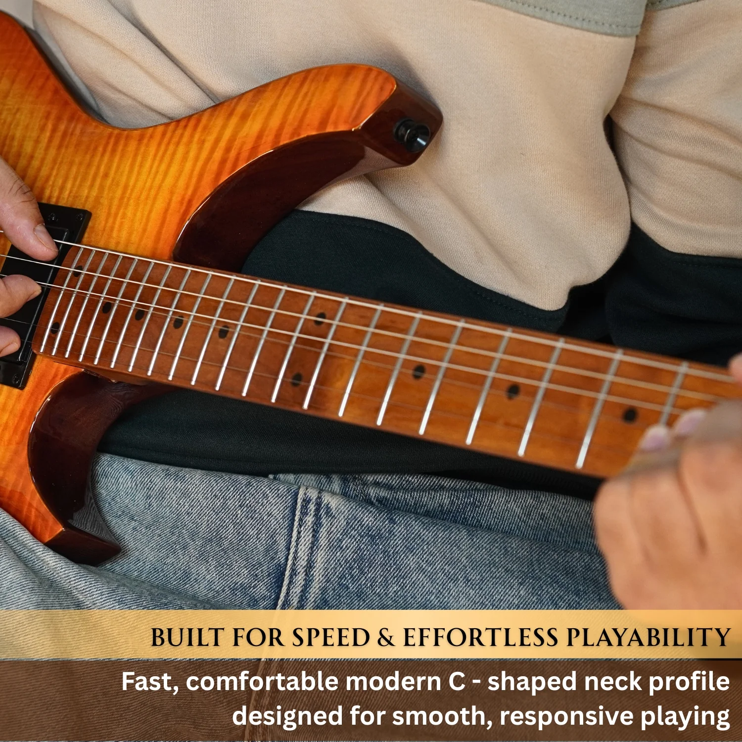 Vault Artisan RG Premium Electric Guitar with Dual Alnico V Humbuckers and Roasted Maple Neck - Image 24