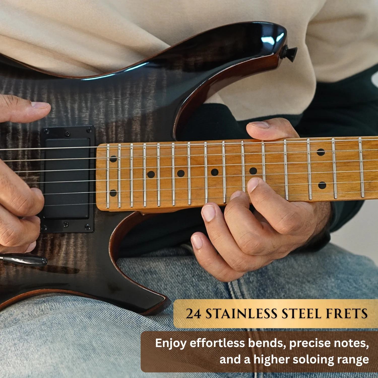 Vault Artisan RG Premium Electric Guitar with Dual Alnico V Humbuckers and Roasted Maple Neck - Image 44
