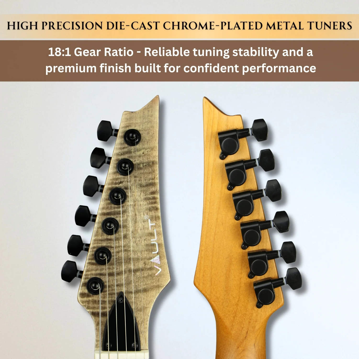 Vault Artisan RG Premium Electric Guitar with Dual Alnico V Humbuckers and Roasted Maple Neck - Image 45