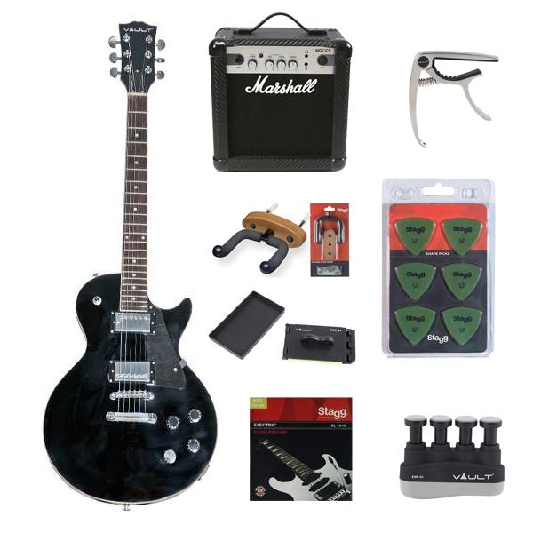 Vault LP1MN Les Paul Style Electric Guitar Deluxe Bundle