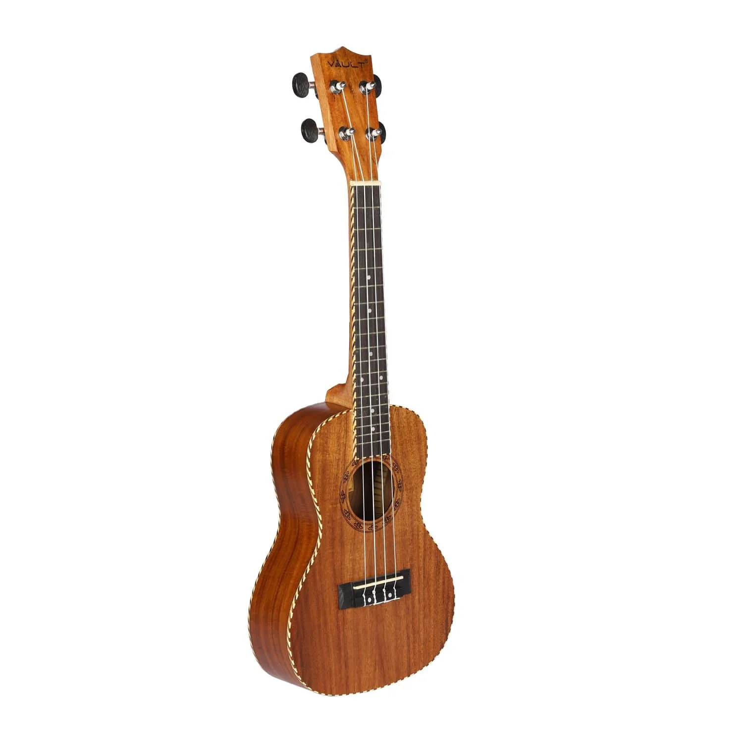 Vault UK-190 Rosetta Koa Concert Ukulele With Hardshell Case, Polishing Cloth And Tuner - Image 5