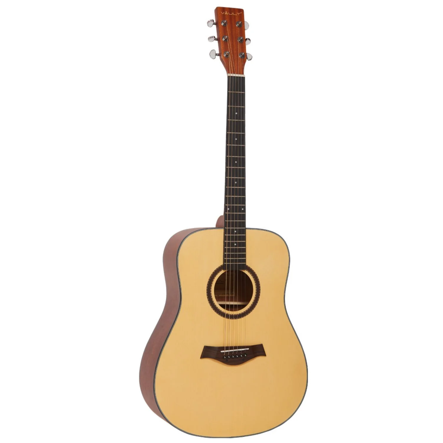 Vault DA25 41" Dreadnought Acoustic Guitar - Natural - Open Box - Image 2