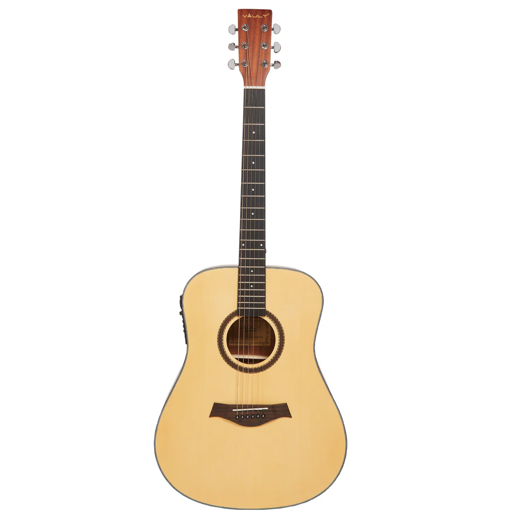 Vault DA25CE Dreadnought Shape Electro- Acoustic Guitar with Bubinga Back and Sides