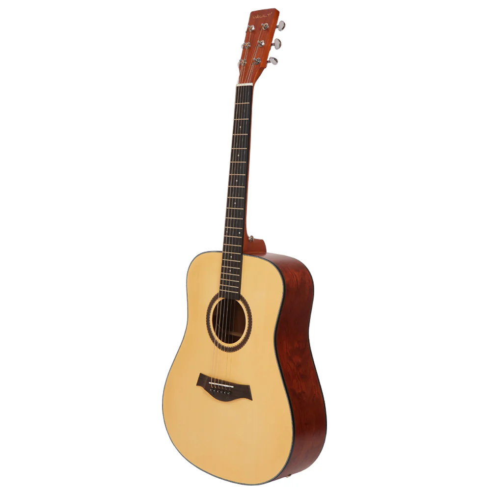 Vault DA25CE Dreadnought Shape Electro- Acoustic Guitar with Bubinga Back and Sides - Image 3