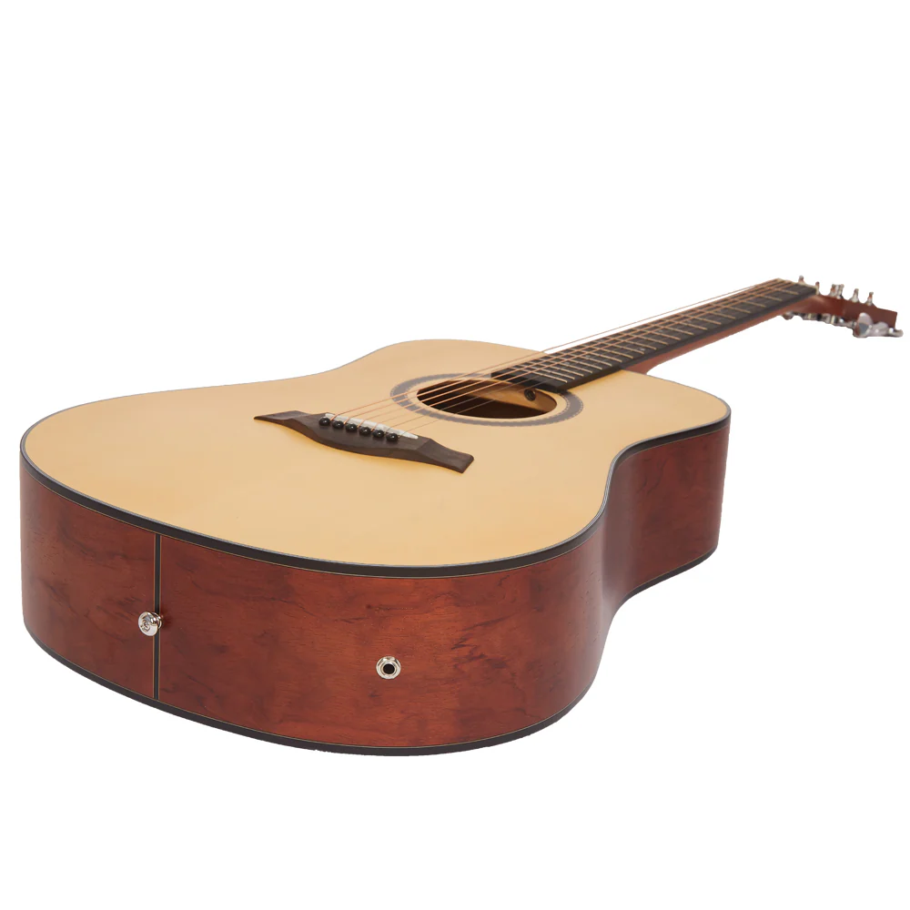 Vault DA25CE Dreadnought Shape Electro- Acoustic Guitar with Bubinga Back and Sides - Image 8