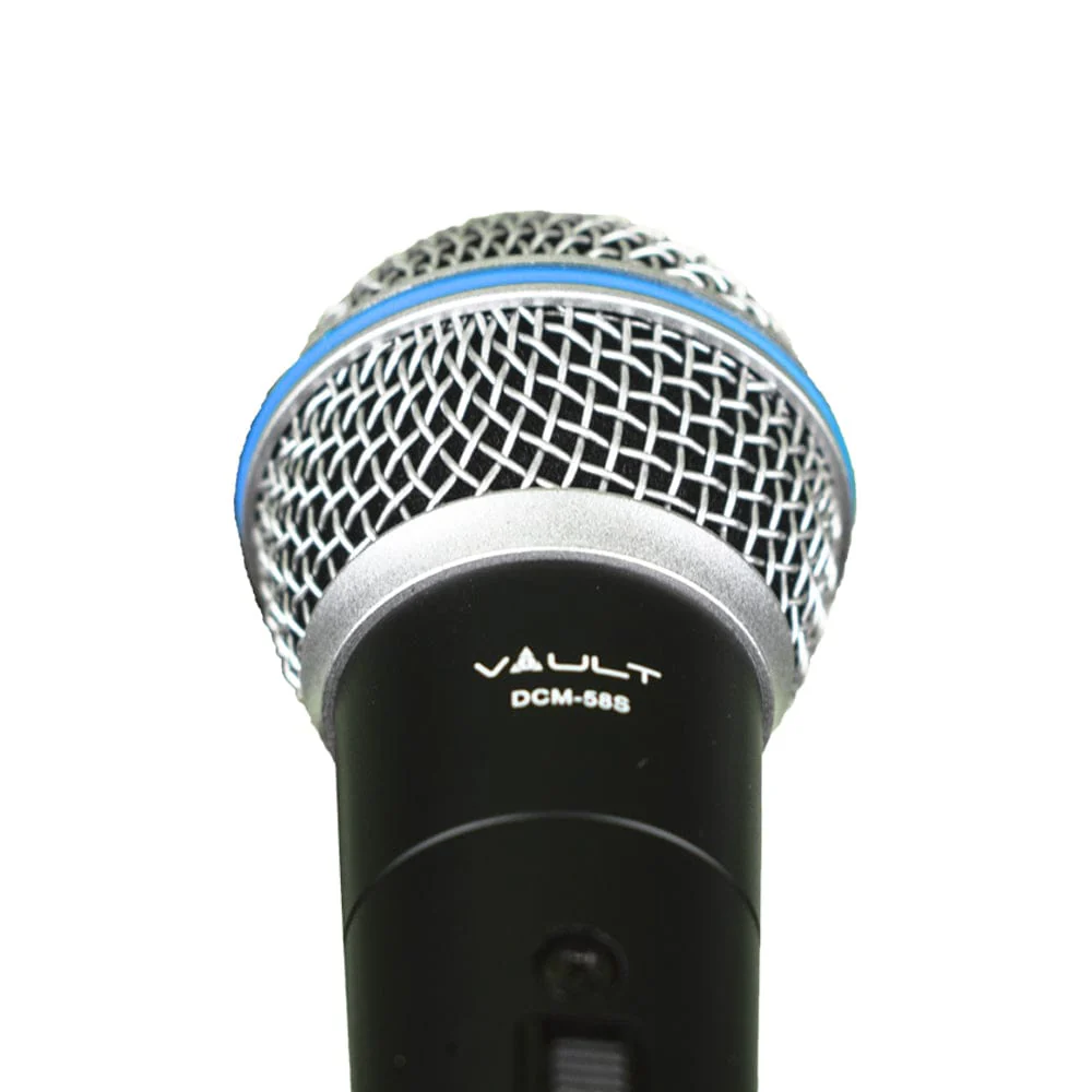Vault DCM-58S Dynamic Cardioid Microphone with Switch, Mic Clip and XLR cable - Open Box - Image 3