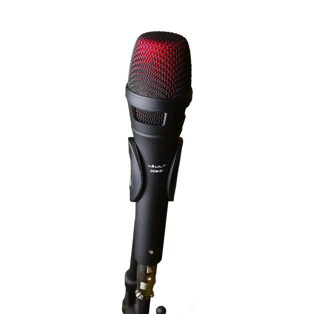 Vault DCM-87 Dynamic Cardioid Microphone with Mic Clip and XLR cable - Image 4