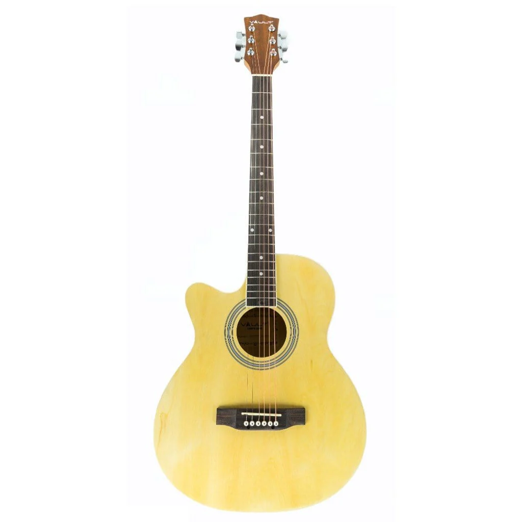 Vault EA20 Guitar Kit with Learn to Play Ebook, Bag, Strings, Straps, Picks, String winder & Polishing Cloth - 40 inch Cutaway Acoustic Guitar - Image 37