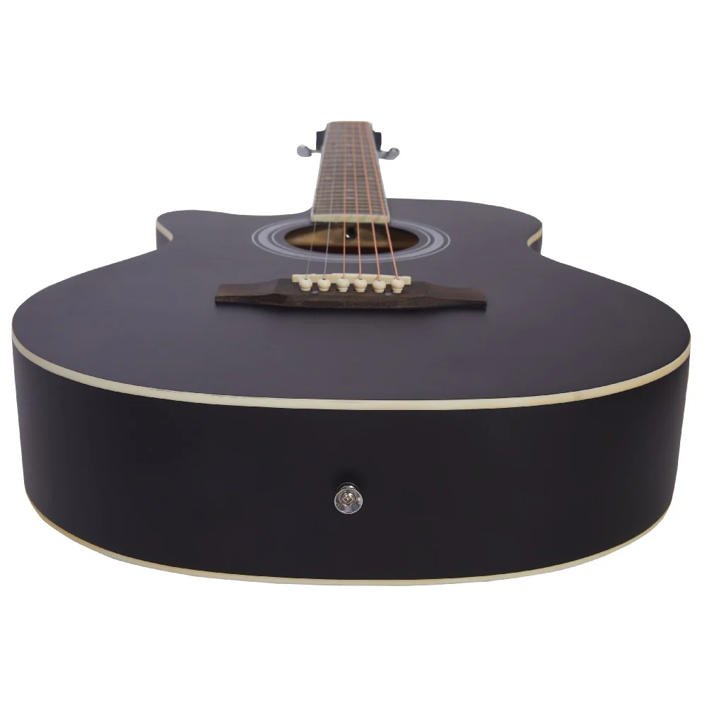 Vault EA20 Guitar Kit with Learn to Play Ebook, Bag, Strings, Straps, Picks, String winder & Polishing Cloth - 40 inch Cutaway Acoustic Guitar - Open Box - Image 8