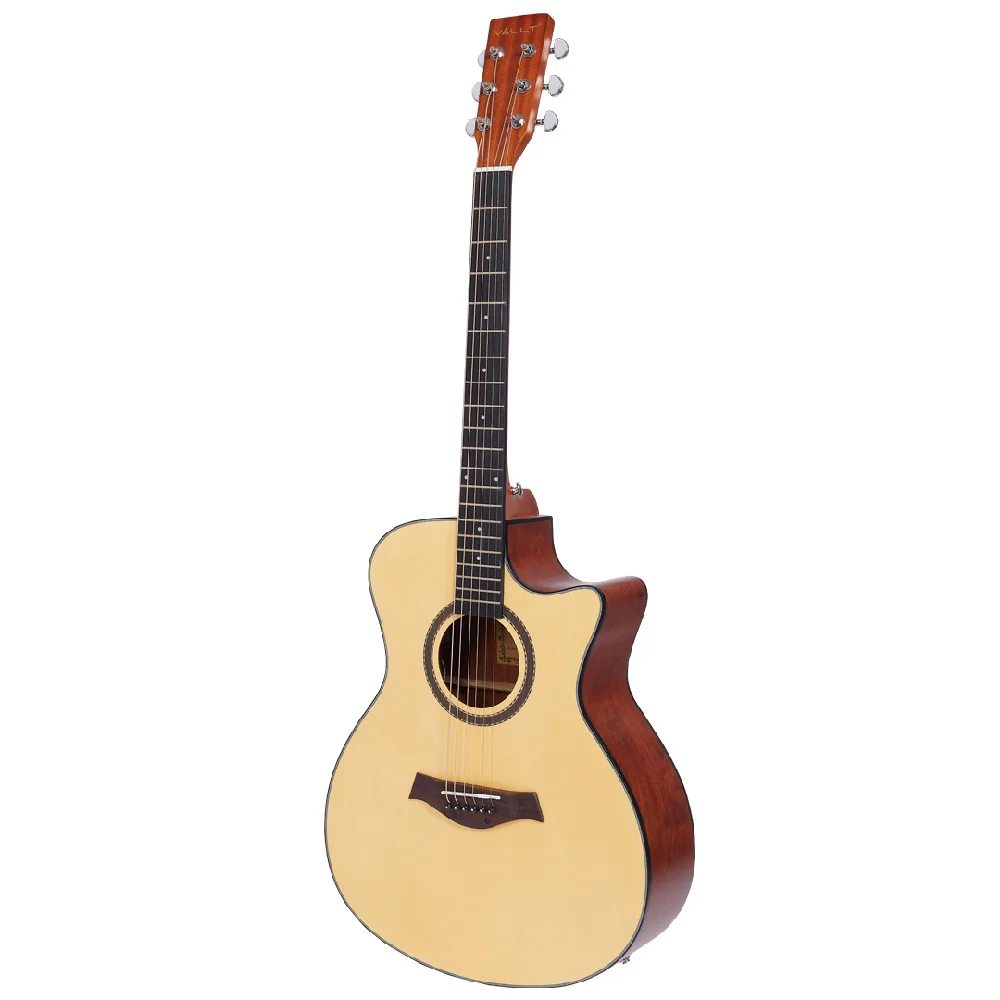 Vault EA25CE Grand Auditorium Shape Electro Acoustic Guitar with Bubinga Back and Sides - Image 2