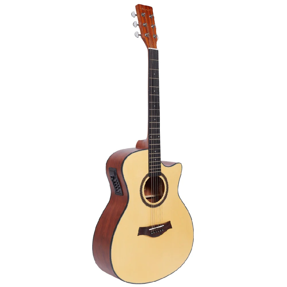 Vault EA25CE Grand Auditorium Shape Electro Acoustic Guitar with Bubinga Back and Sides - Image 3