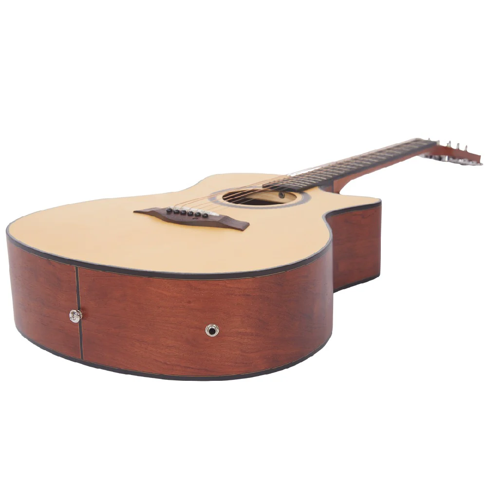 Vault EA25CE Grand Auditorium Shape Electro Acoustic Guitar with Bubinga Back and Sides - Image 6