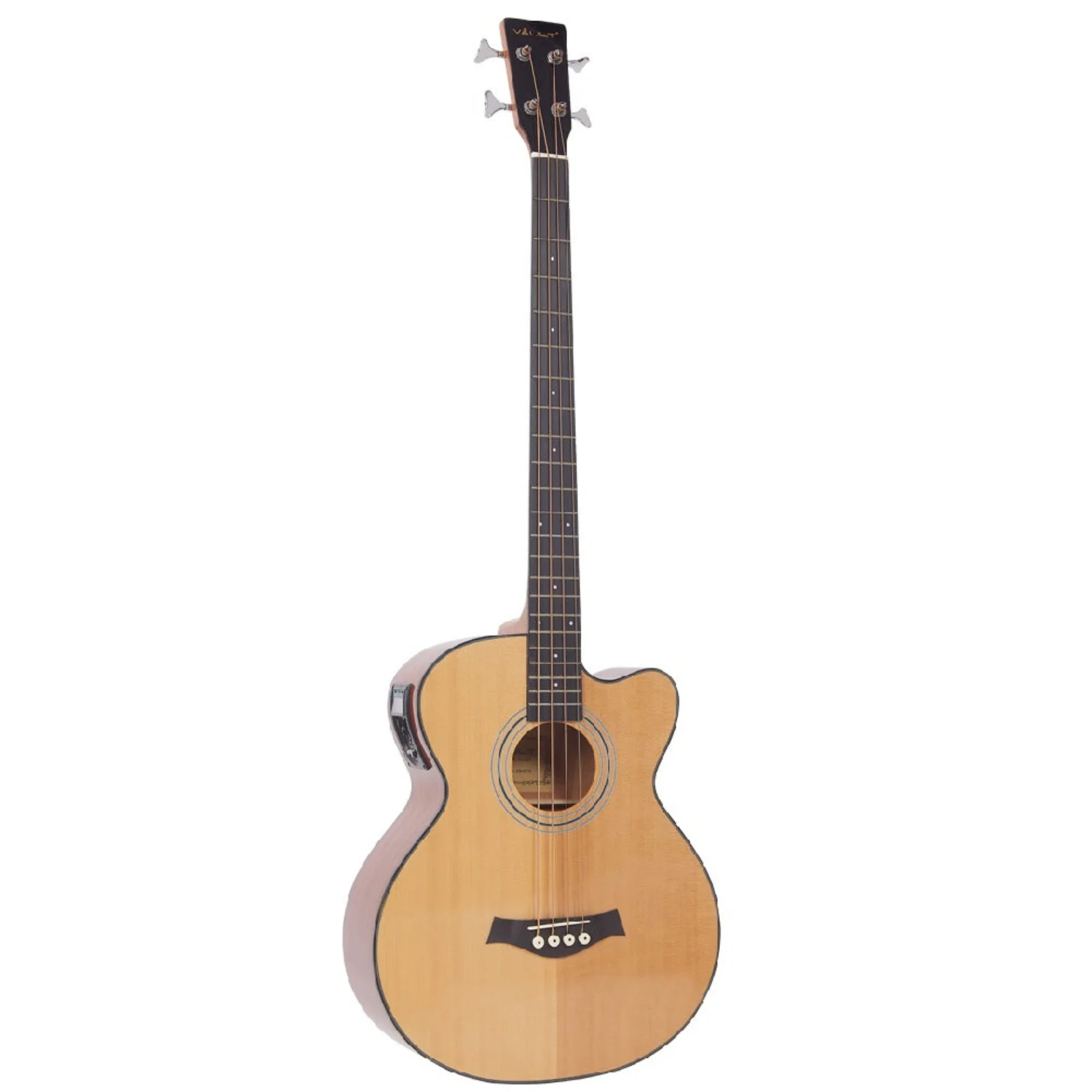 Vault EB40CE 4 String Solid-Top Acoustic Bass Guitar With EQ and Padded Gigbag - 34" Long Scale Length - Open Box - Image 15