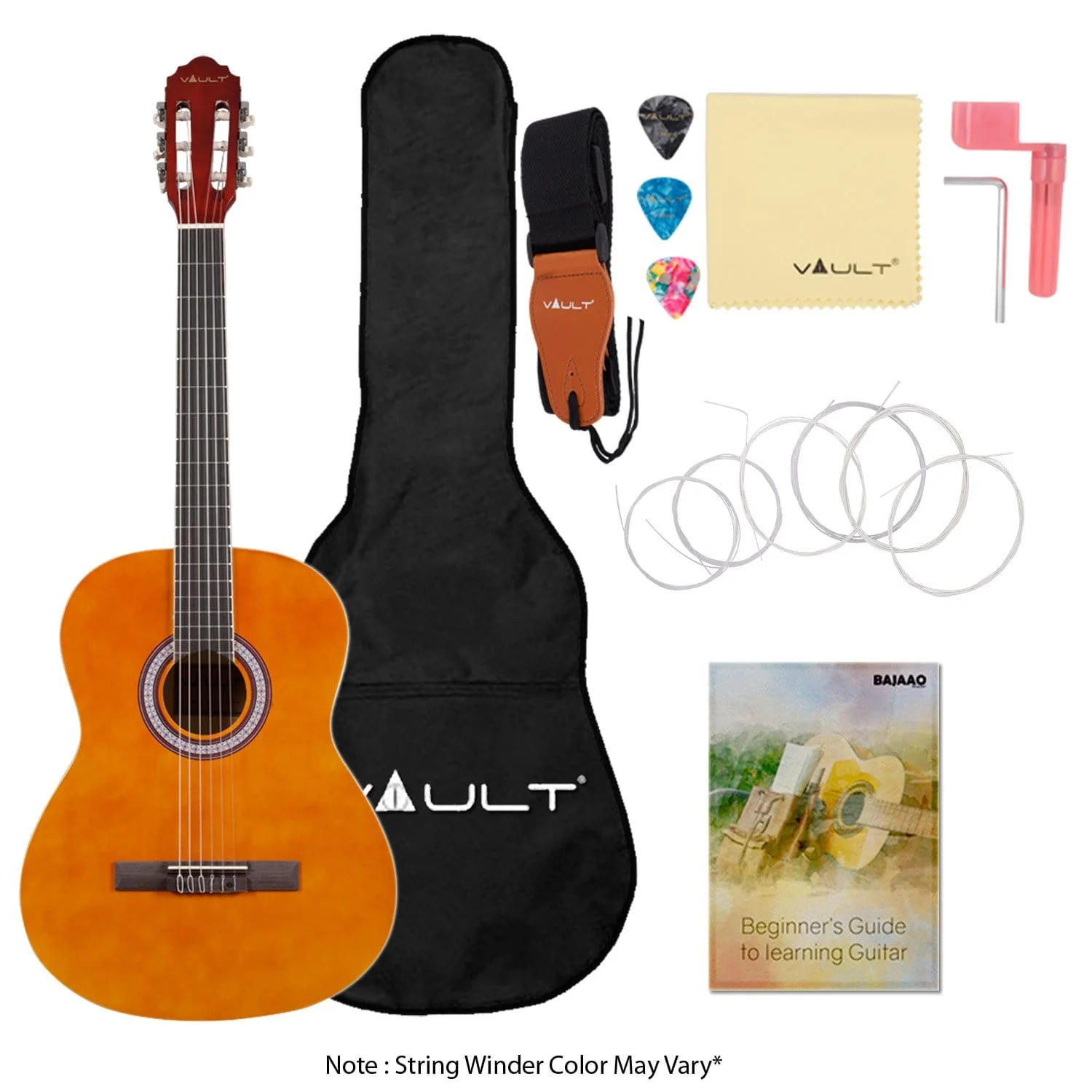 Vault EC3900 39 inch Premium Classical Guitar - Natural