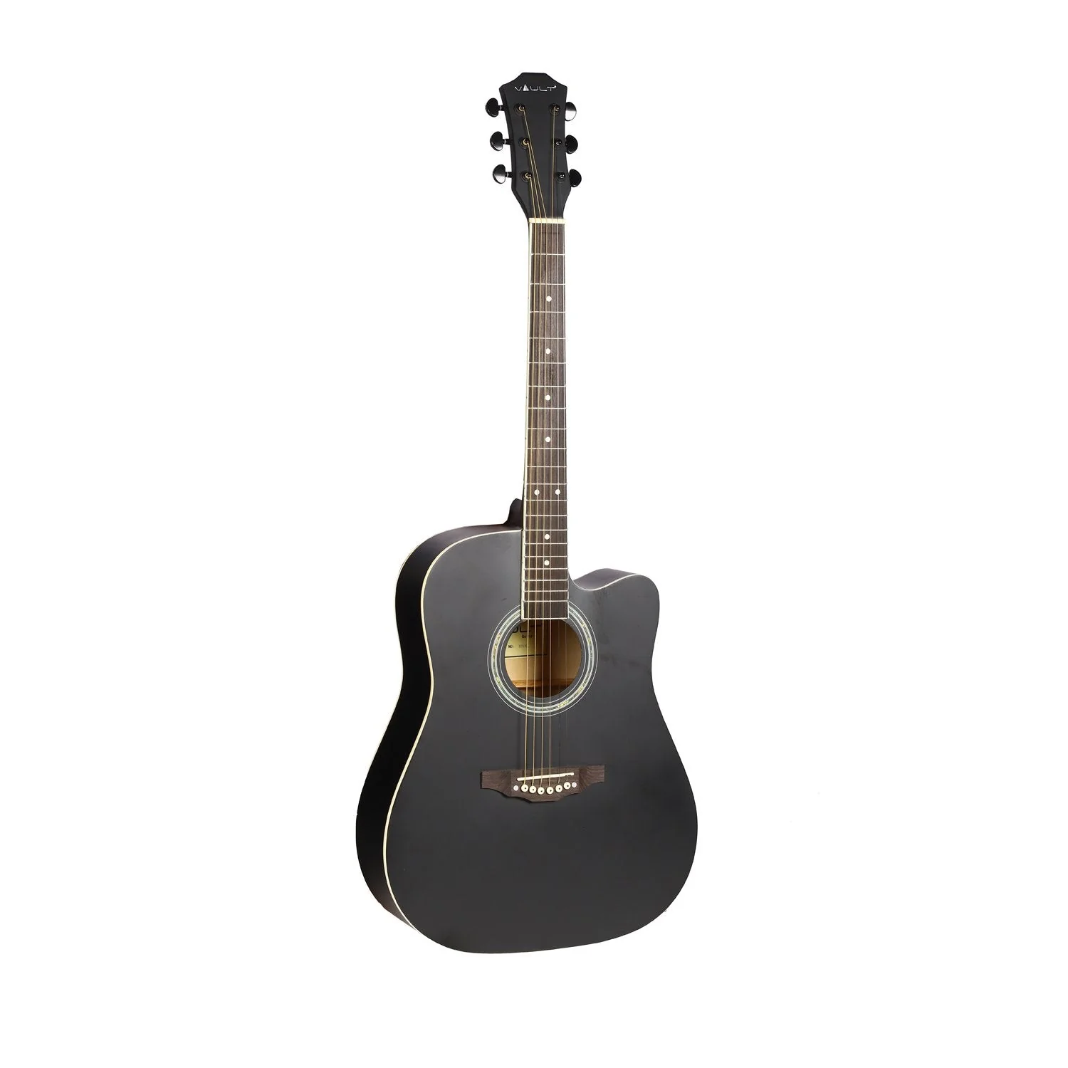 Vault ED-10C 41 inch Cutaway Acoustic Guitar with Bag, Strings, Straps, Picks, Stringwinder & Polishing Cloth - Image 7
